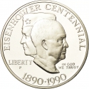 1 Dollar 1990, KM# 227, United States of America (USA), 100th Anniversary of Birth of Dwight D. Eisenhower