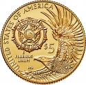 5 Dollars 2019, KM# 692, United States of America (USA), 100th Anniversary of the American Legion