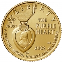 5 Dollars 2022, KM# 762, United States of America (USA), National Purple Heart Hall of Honor