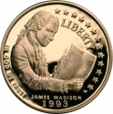 5 Dollars 1993, KM# 242, United States of America (USA), James Madison and the Bill of Rights