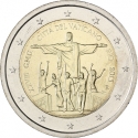 2 Euro 2013, KM# 446, Vatican City, Pope Francis, World Youth Day, Rio de Janeiro 2013
