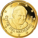 20 Euro Cent 2008-2013, KM# 386, Vatican City, Pope Benedict XVI