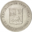 25 Centimos 1965, Y# 40, Venezuela