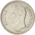25 Centimos 1965, Y# 40, Venezuela