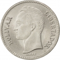 25 Centimos 1977-1987, Y# 50, Venezuela