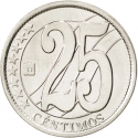 25 Centimos 2007-2009, Y# 91, Venezuela