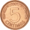 5 Centimos 1974-1977, Y# 49, Venezuela