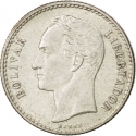 50 Centimos 1954, Y# 36, Venezuela