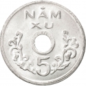 5 Xu 1975, KM# A10, Vietnam, South (Republic)