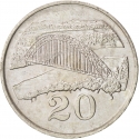 20 Cents 1980-1997, KM# 4, Zimbabwe